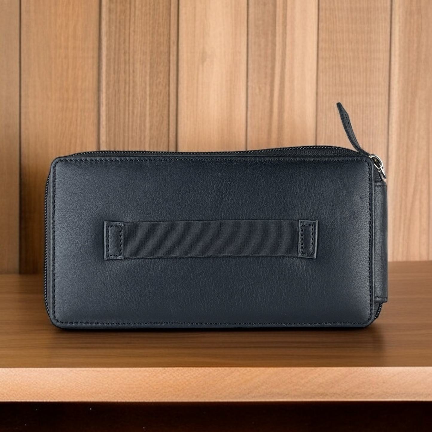 VoyageMate Wallet | Travel-Friendly Leather Organizer with Elastic Strap