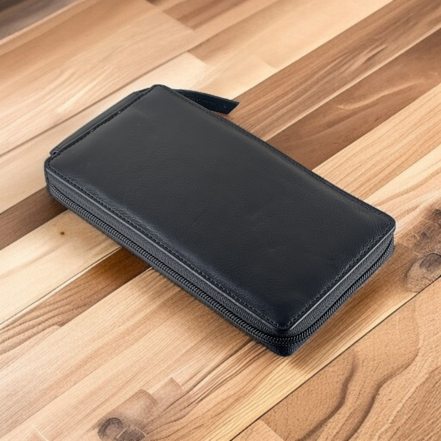 VoyageMate Wallet | Travel-Friendly Leather Organizer with Elastic Strap