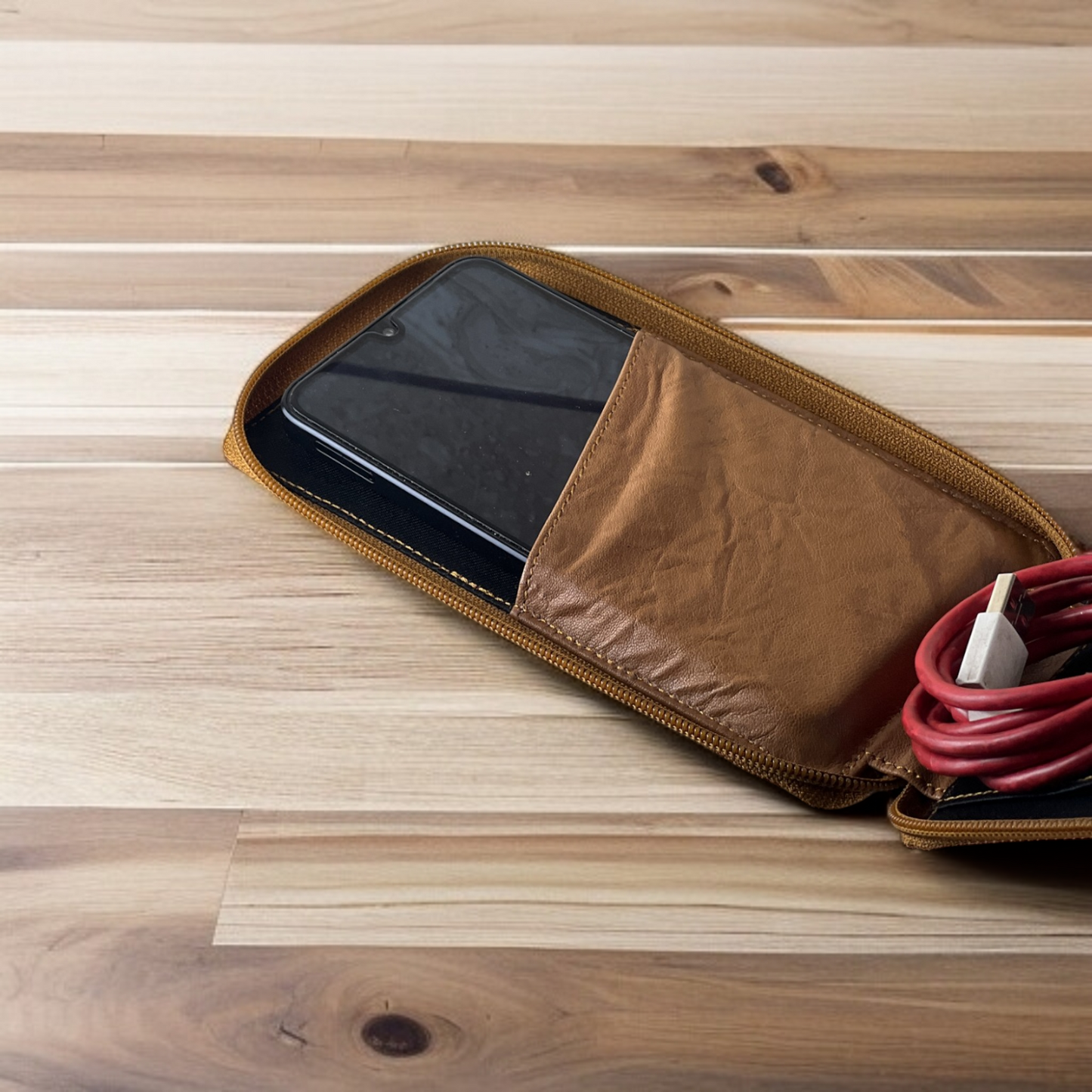 VoyageMate Wallet | Travel-Friendly Leather Organizer with Elastic Strap