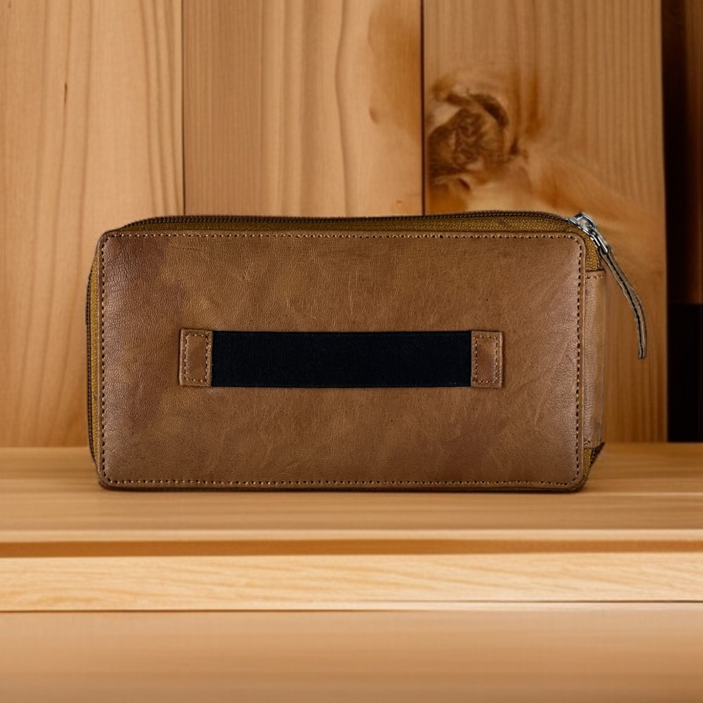 VoyageMate Wallet | Travel-Friendly Leather Organizer with Elastic Strap