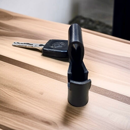 Genuine Leather Keychain with Built-in Mobile Stand