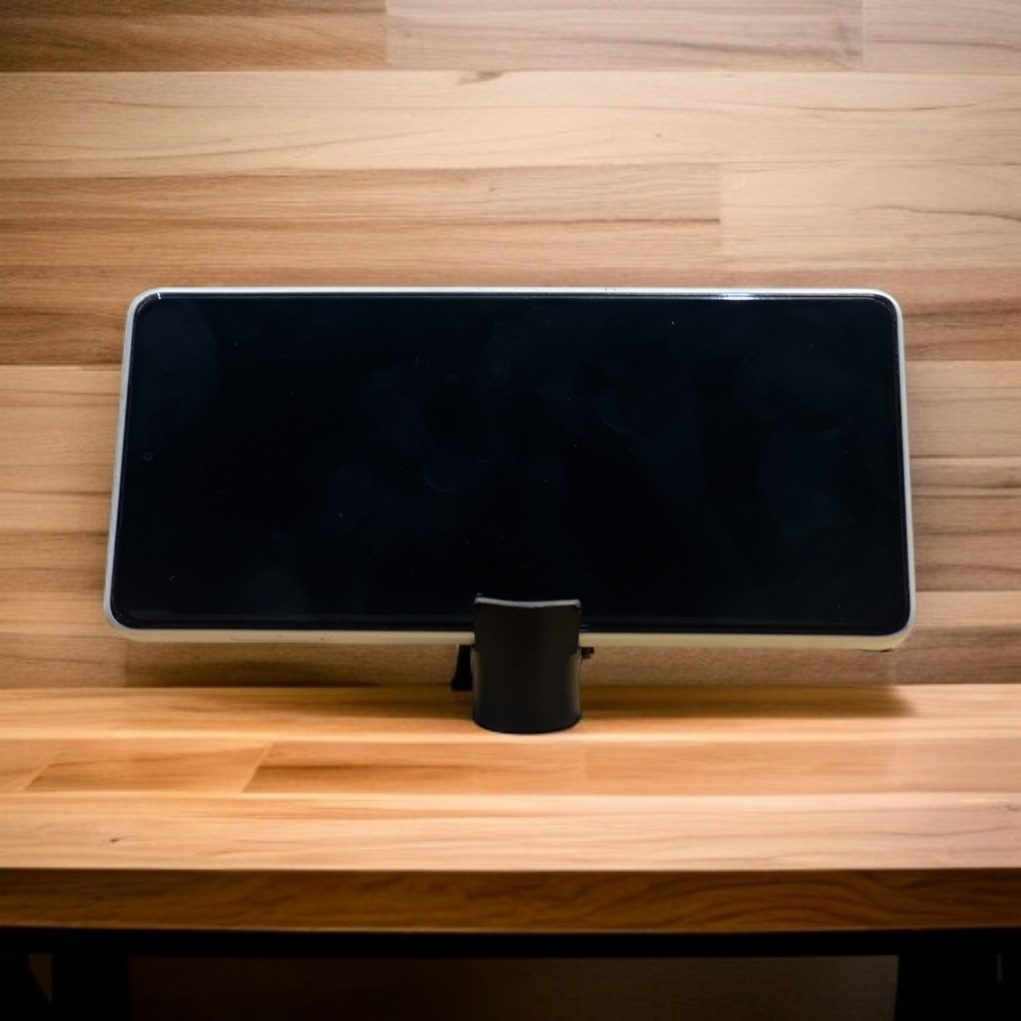 Genuine Leather Keychain with Built-in Mobile Stand