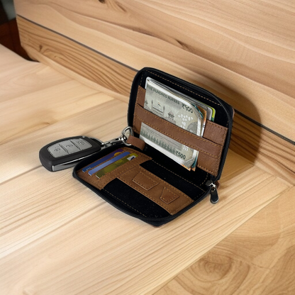 FlexiKey Compact Wallet – Slim Organizer for Cards, Cash & Keys