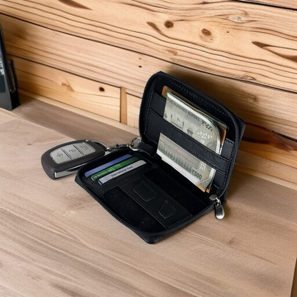 FlexiKey Compact Wallet – Slim Organizer for Cards, Cash & Keys