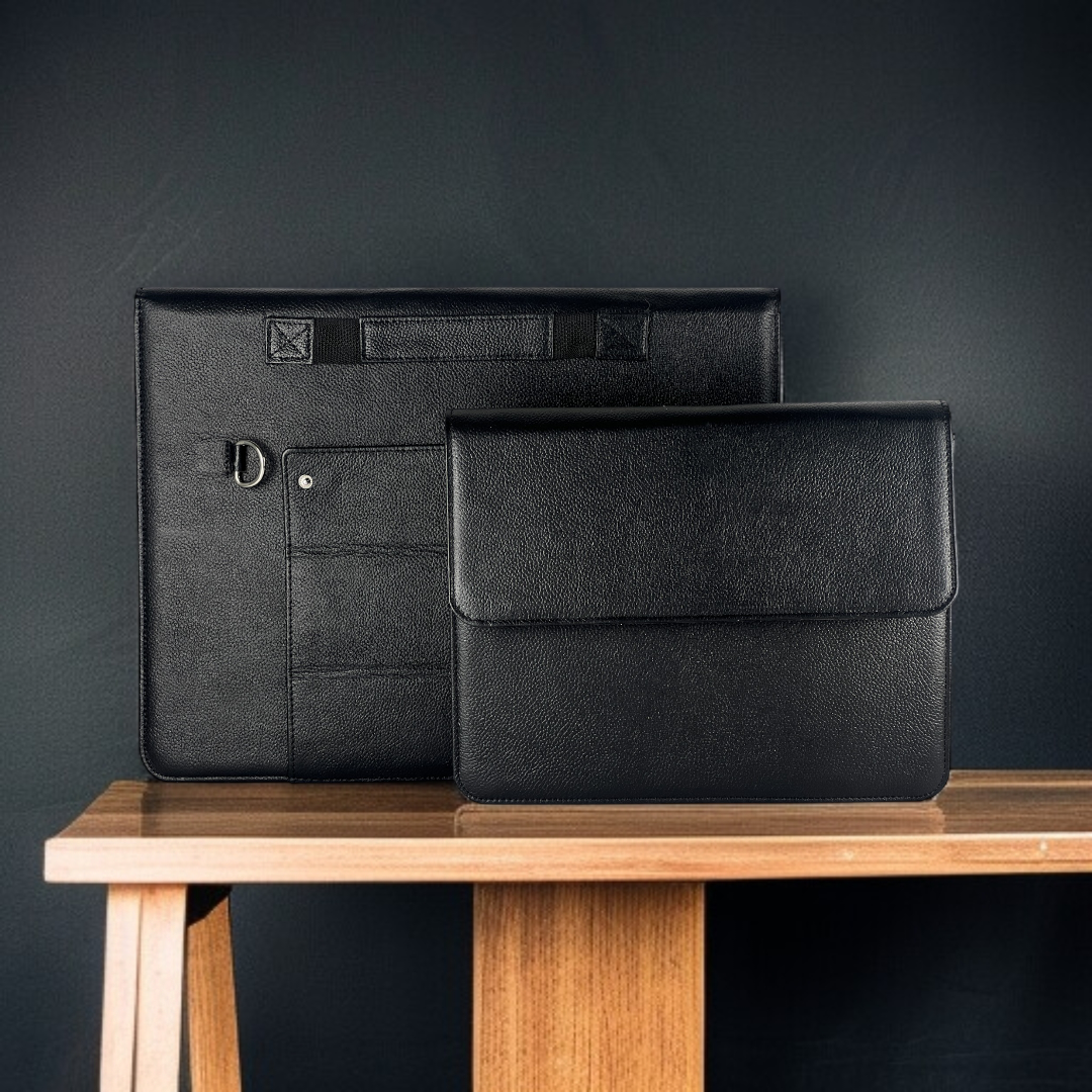 Versa Leather Laptop Sleeve — With Stand & Modular Storage