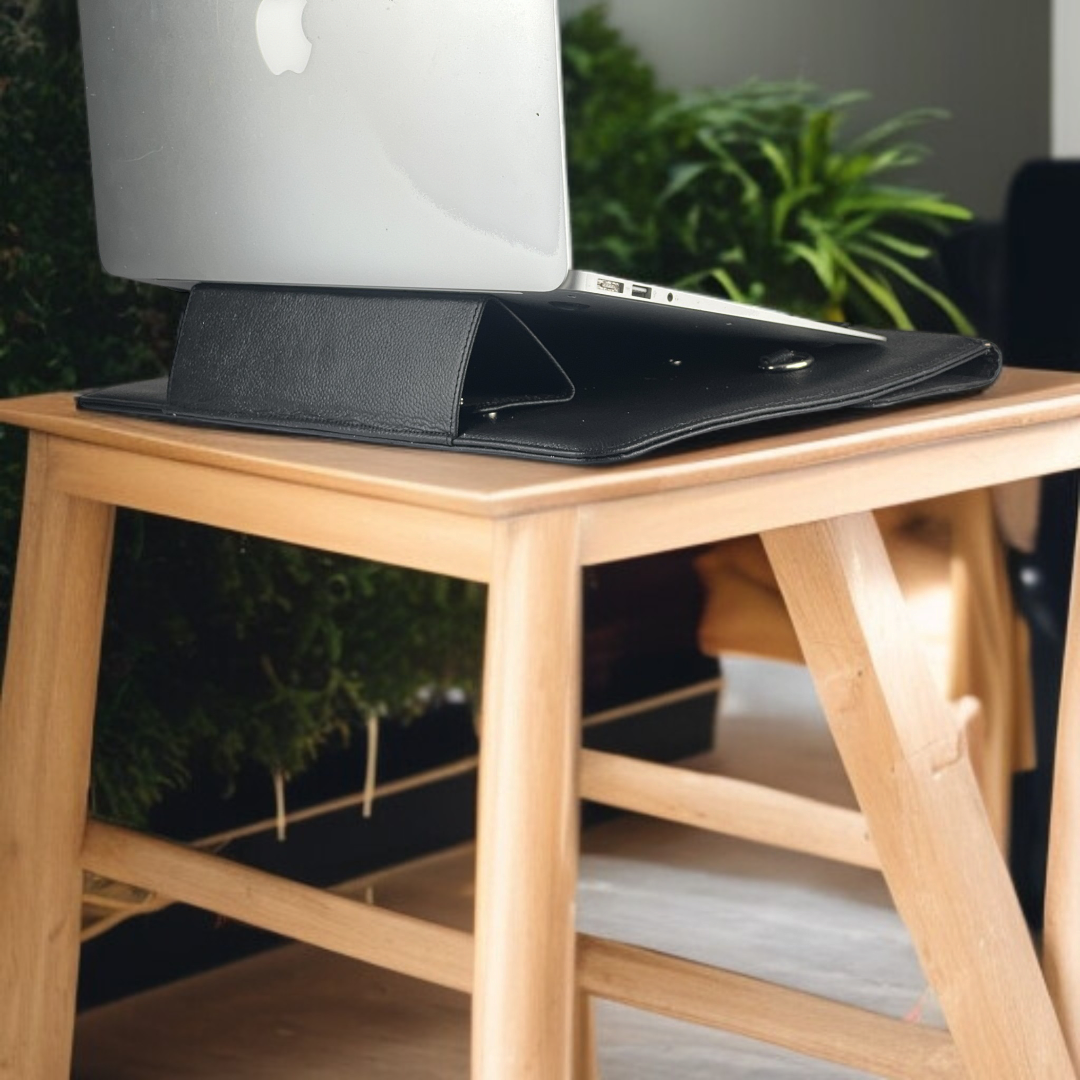 Versa Leather Laptop Sleeve — With Stand & Modular Storage